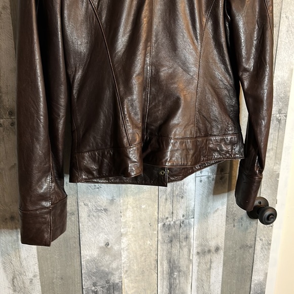 Black Rivet brown leather jacket M - Picture 8 of 15